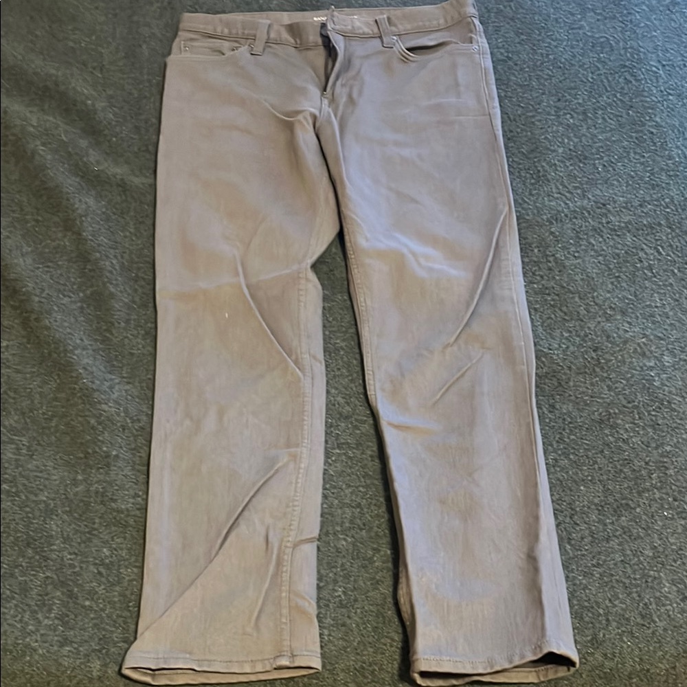 Banana Republic Slim Traveler Gray Chinos Versatile Cotton Pants